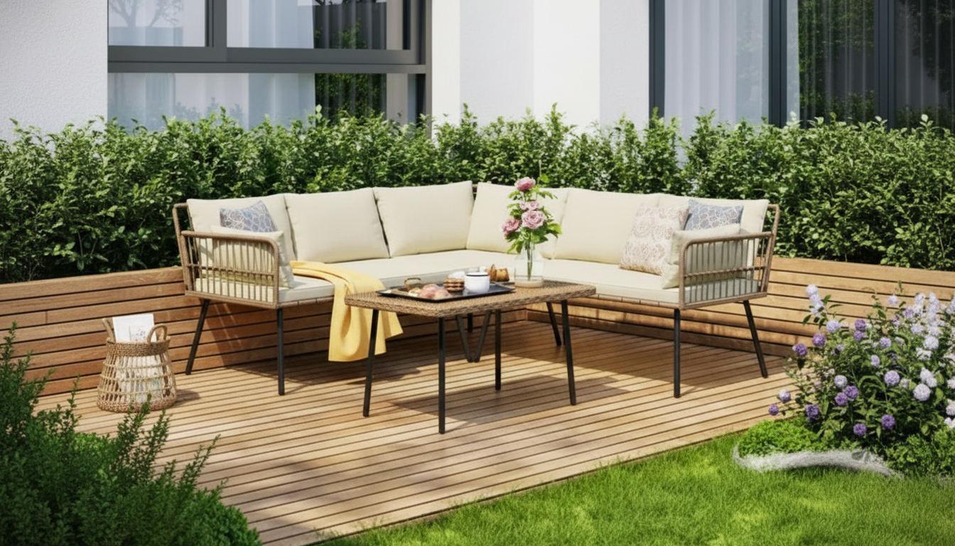 4-Piece Patio Furniture Set: Small-Space Layout & Care