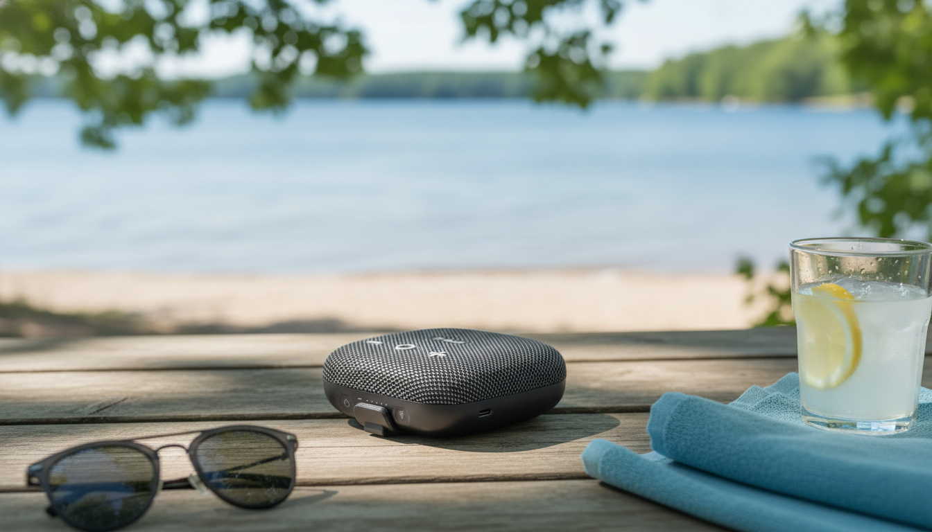 90dB Portable Bluetooth Speaker: Deep Bass, Water-Ready