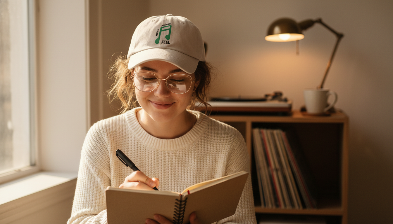 Music Makes Me Feel Dad Cap: Retro, Unisex, Easy Fit
