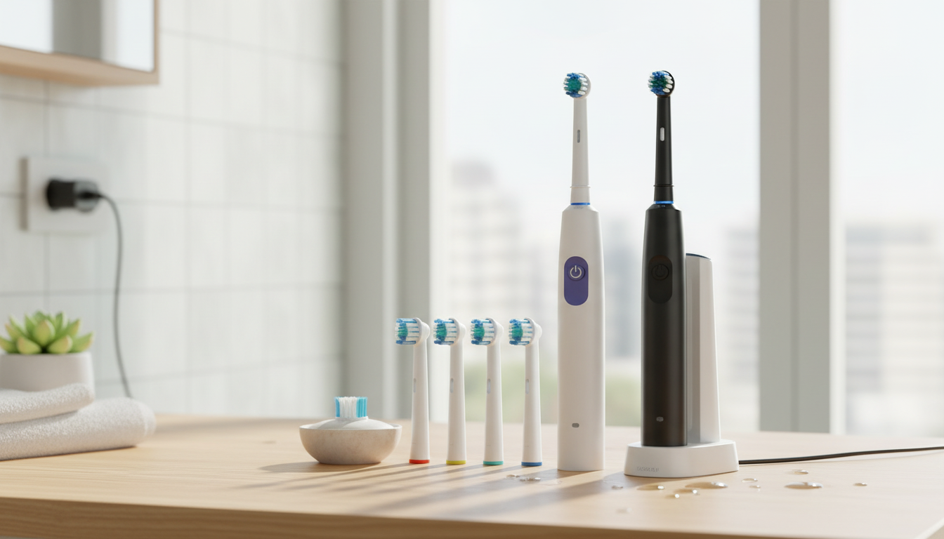 Rechargeable Electric Toothbrush Set (4 Heads) for Daily Clean