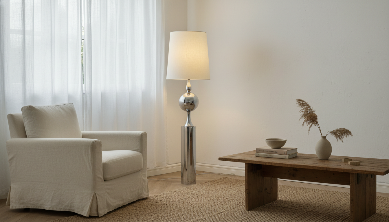 Wabi-Sabi Vertical Floor Lamp: Calm Retro Living Room Glow