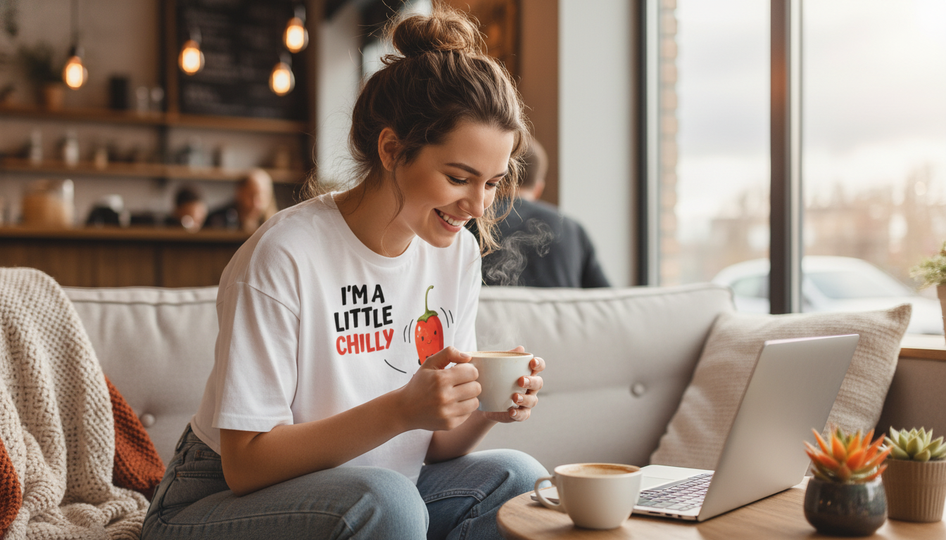 I’m a Little Chili Cropped Tee: Funny Foodie Gift